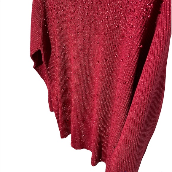 Perfect Silhouettes Vintage Plus Size Beaded Metallic Turtleneck - Picture 2 of 9